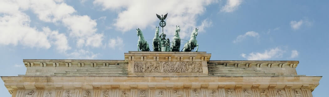 Quadriga auf Brandenburger Tor in Berlin